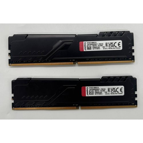 Озп Kingston DDR4 16GB (2x8GB) 3200Mhz FURY Beast Black (KF432C16BBK2/16) (Відновлено продавцем, 677842) купити з перевіркою сумісності: огляд, характеристики, ціна у Києві, Львові, Вінниці, Хмельницькому, Івано-Франківську, Україні | інтернет-магазин TELEMART.UA фото