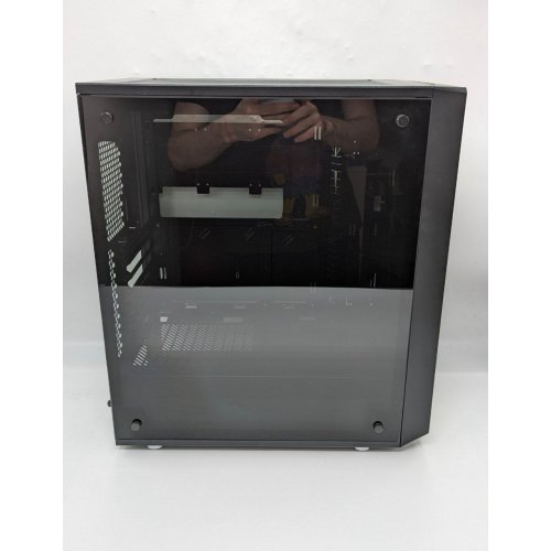 Корпус Fractal Design Meshify C без БЖ (FD-CA-MESH-C-BKO-TG) Black (Відновлено продавцем, 677881) купити з перевіркою сумісності: огляд, характеристики, ціна у Києві, Львові, Вінниці, Хмельницькому, Івано-Франківську, Україні | інтернет-магазин TELEMART.UA фото