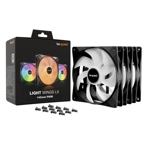 Набір кулерів для корпусу Be Quiet! Light Wings LX 140 PWM Triple-Pack (BL127) Black купити з перевіркою сумісності: огляд, характеристики, ціна у Києві, Львові, Вінниці, Хмельницькому, Івано-Франківську, Україні | інтернет-магазин TELEMART.UA фото