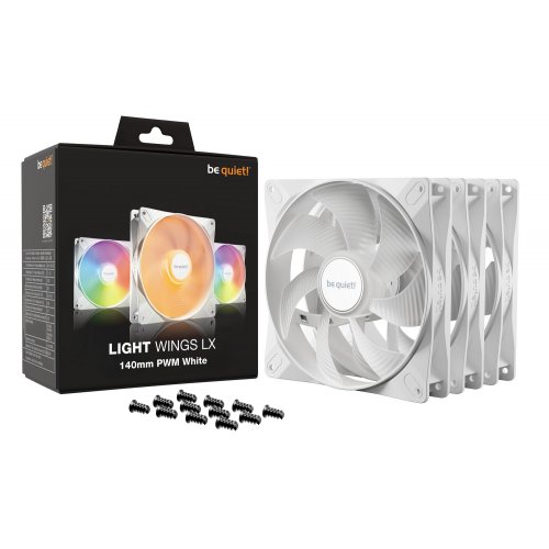 Набір кулерів для корпусу Be Quiet! Light Wings LX 140 PWM Triple-Pack (BL128) White купити з перевіркою сумісності: огляд, характеристики, ціна у Києві, Львові, Вінниці, Хмельницькому, Івано-Франківську, Україні | інтернет-магазин TELEMART.UA фото