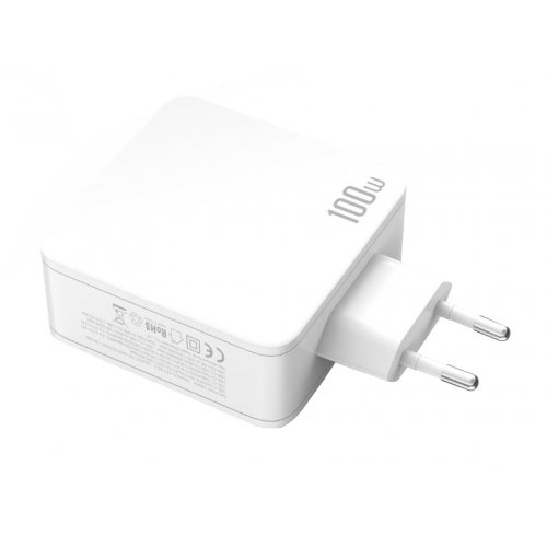 Купить Сетевое зарядное устройство XO CE14 GaN USB Type-A + 2 x USB Type-C 100W White - цена в Харькове, Киеве, Днепре, Одессе
в интернет-магазине Telemart фото