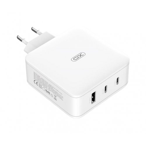 Купить Сетевое зарядное устройство XO CE14 GaN USB Type-A + 2 x USB Type-C 100W White - цена в Харькове, Киеве, Днепре, Одессе
в интернет-магазине Telemart фото