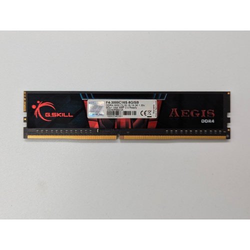 Озп G.Skill DDR4 8GB 3000Mhz Aegis (F4-3000C16S-8GISB) (Відновлено продавцем, 678145) купити з перевіркою сумісності: огляд, характеристики, ціна у Києві, Львові, Вінниці, Хмельницькому, Івано-Франківську, Україні | інтернет-магазин TELEMART.UA фото