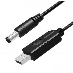 Кабель живлення для роутера ColorWay USB to DC 5.5х2.5mm 12V 1m (CW-CBUD067-BK)