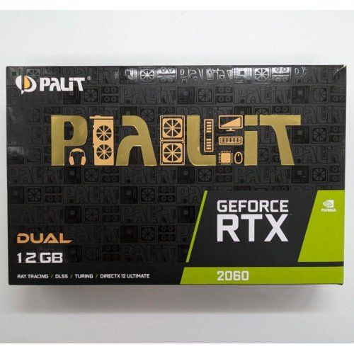 Купить Видеокарта Palit GeForce RTX 2060 12288MB Dual (NE62060018K9-1160C) (Восстановлено продавцом, 678811) с проверкой совместимости: обзор, характеристики, цена в Киеве, Днепре, Одессе, Харькове, Украине | интернет-магазин TELEMART.UA фото