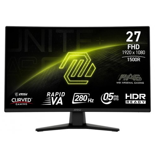 Купити Монітор MSI 27" MAG 274CXF Black - ціна в Києві, Львові, Вінниці, Хмельницькому, Франківську, Україні | інтернет-магазин TELEMART.UA фото