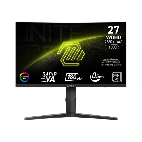 Купити Монітор MSI 27" MAG 275CQRF QD E2 Black - ціна в Києві, Львові, Вінниці, Хмельницькому, Франківську, Україні | інтернет-магазин TELEMART.UA фото