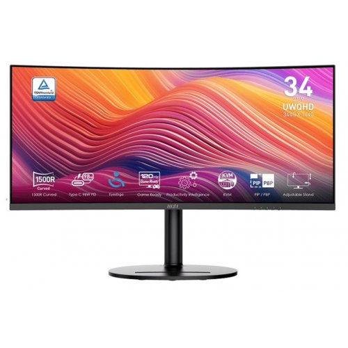 Купити Монітор MSI 34" Modern MD342CQP Black - ціна в Києві, Львові, Вінниці, Хмельницькому, Франківську, Україні | інтернет-магазин TELEMART.UA фото