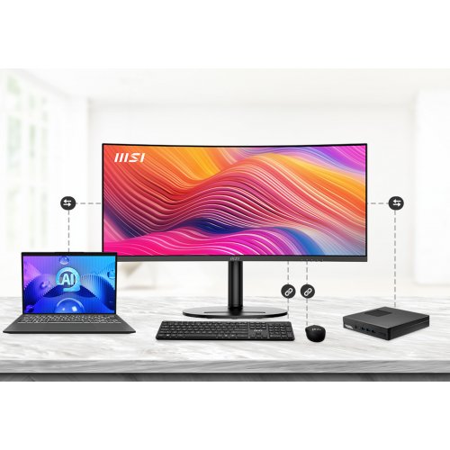 Купити Монітор MSI 34" Modern MD342CQP Black - ціна в Києві, Львові, Вінниці, Хмельницькому, Франківську, Україні | інтернет-магазин TELEMART.UA фото