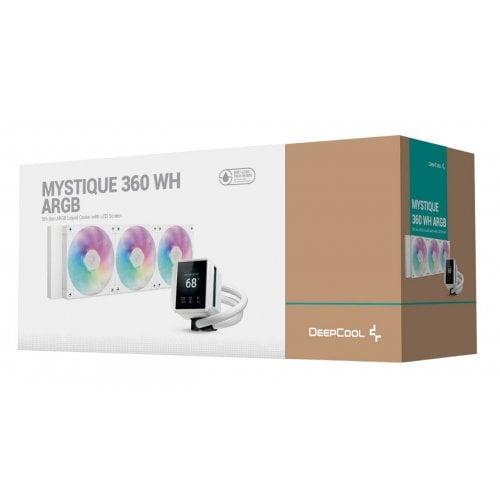 Купить Готовая СВО Deepcool MYSTIQUE 360 ARGB (R-LX360-WHDSNMCP-G-1) White с проверкой совместимости: обзор, характеристики, цена в Киеве, Днепре, Одессе, Харькове, Украине | интернет-магазин TELEMART.UA фото