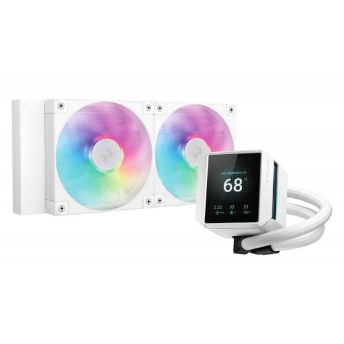 Купить Готовая СВО Deepcool MYSTIQUE 240 ARGB (R-LX240-WHDSNMCP-G-1) White с проверкой совместимости: обзор, характеристики, цена в Киеве, Днепре, Одессе, Харькове, Украине | интернет-магазин TELEMART.UA фото