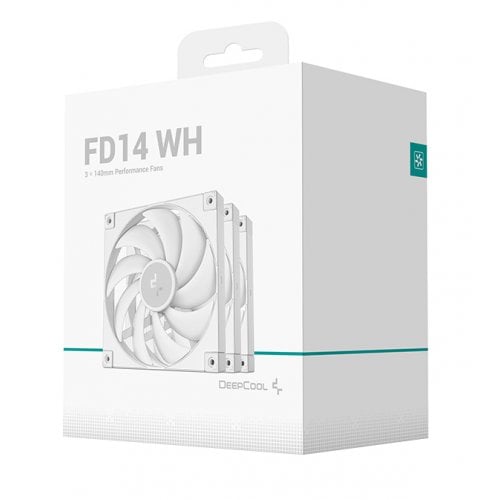 Купить Набор кулеров для корпуса Deepcool FD14 3 in 1 (R-FD14-WHNPN3-G) White с проверкой совместимости: обзор, характеристики, цена в Киеве, Днепре, Одессе, Харькове, Украине | интернет-магазин TELEMART.UA фото