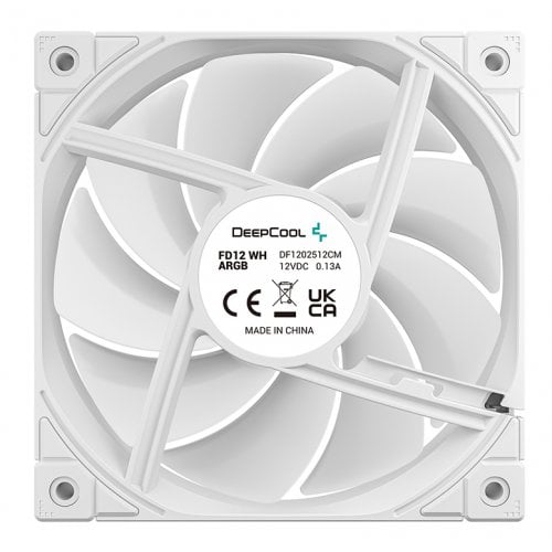 Купить Кулер для корпуса Deepcool FD12 ARGB 3 in 1 (R-FD12-WHAPN3-G) White с проверкой совместимости: обзор, характеристики, цена в Киеве, Днепре, Одессе, Харькове, Украине | интернет-магазин TELEMART.UA фото