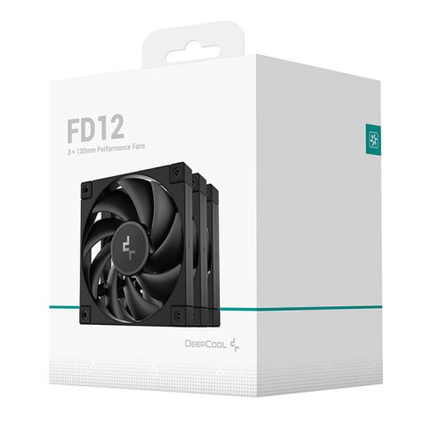 Купить Кулер для корпуса Deepcool FD12 3 in 1 (R-FD12-BKNPN3-G) Black с проверкой совместимости: обзор, характеристики, цена в Киеве, Днепре, Одессе, Харькове, Украине | интернет-магазин TELEMART.UA фото