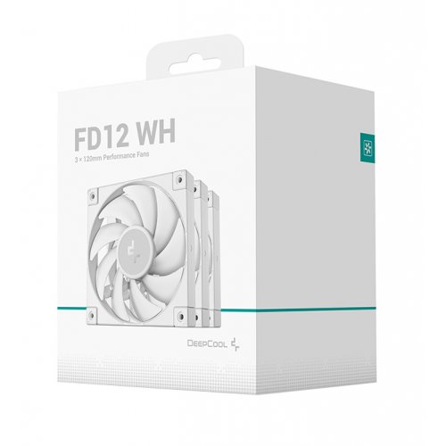 Кулер для корпуса Deepcool FD12 3 in 1 (R-FD12-WHNPN3-G) White купити з перевіркою сумісності: огляд, характеристики, ціна у Києві, Львові, Вінниці, Хмельницькому, Івано-Франківську, Україні | інтернет-магазин TELEMART.UA фото