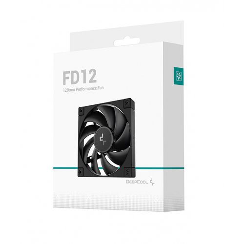 Кулер для корпуса Deepcool FD12 (R-FD12-BKNPN1-G) Black купити з перевіркою сумісності: огляд, характеристики, ціна у Києві, Львові, Вінниці, Хмельницькому, Івано-Франківську, Україні | інтернет-магазин TELEMART.UA фото