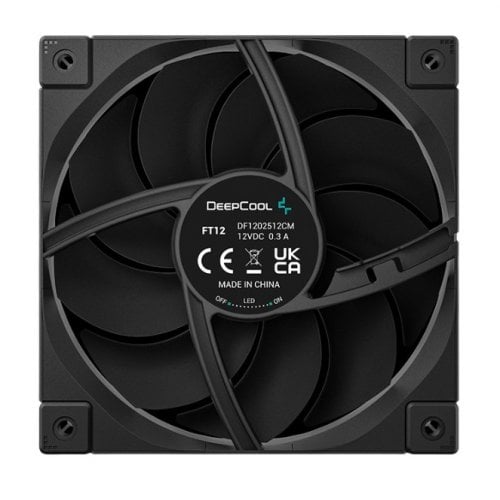 Купить Кулер для корпуса Deepcool FT12 (R-FT12-BKWPN1-G) Black с проверкой совместимости: обзор, характеристики, цена в Киеве, Днепре, Одессе, Харькове, Украине | интернет-магазин TELEMART.UA фото