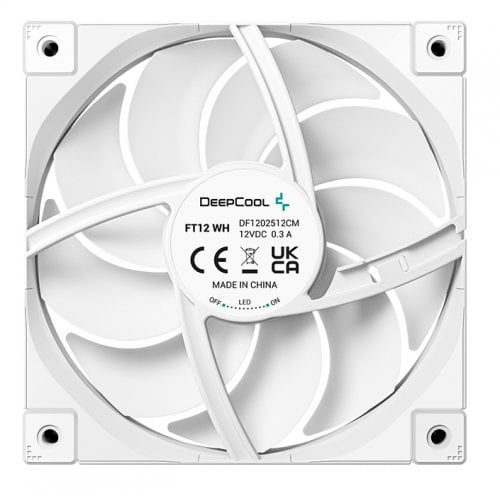 Купить Кулер для корпуса Deepcool FT12 (R-FT12-WHWPN1-G) White с проверкой совместимости: обзор, характеристики, цена в Киеве, Днепре, Одессе, Харькове, Украине | интернет-магазин TELEMART.UA фото