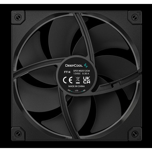 Купить Кулер для корпуса Deepcool FT14 (R-FT14-BKWPN1-G) Black с проверкой совместимости: обзор, характеристики, цена в Киеве, Днепре, Одессе, Харькове, Украине | интернет-магазин TELEMART.UA фото