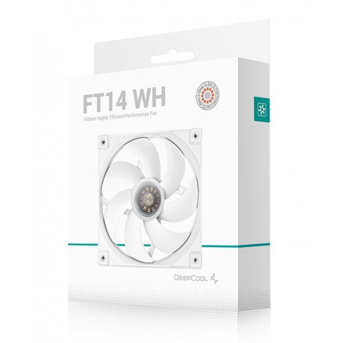 Кулер для корпуса Deepcool FT14 (R-FT14-WHWPN1-G) White купити з перевіркою сумісності: огляд, характеристики, ціна у Києві, Львові, Вінниці, Хмельницькому, Івано-Франківську, Україні | інтернет-магазин TELEMART.UA фото