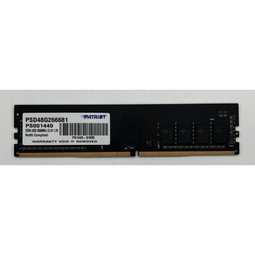 Купить Озу Patriot DDR4 8GB 2666Mhz Signature Line (PSD48G266681) (Восстановлено продавцом, 678865) с проверкой совместимости: обзор, характеристики, цена в Киеве, Днепре, Одессе, Харькове, Украине | интернет-магазин TELEMART.UA фото