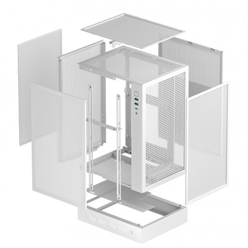 Купить Корпус Deepcool CH170 Digital Tempered Glass без БП (R-CH170-WHNPI0D-G-1) White с проверкой совместимости: обзор, характеристики, цена в Киеве, Днепре, Одессе, Харькове, Украине | интернет-магазин TELEMART.UA фото