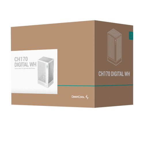 Купить Корпус Deepcool CH170 Digital Tempered Glass без БП (R-CH170-WHNPI0D-G-1) White с проверкой совместимости: обзор, характеристики, цена в Киеве, Днепре, Одессе, Харькове, Украине | интернет-магазин TELEMART.UA фото