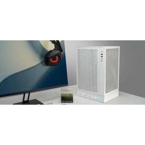 Корпус Deepcool CH170 Digital Tempered Glass без БЖ (R-CH170-WHNPI0D-G-1) White купити з перевіркою сумісності: огляд, характеристики, ціна у Києві, Львові, Вінниці, Хмельницькому, Івано-Франківську, Україні | інтернет-магазин TELEMART.UA фото