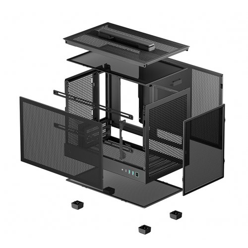 Корпус Deepcool CH160 Mesh без БЖ (R-CH160-BKNMI0-G-1) Black купити з перевіркою сумісності: огляд, характеристики, ціна у Києві, Львові, Вінниці, Хмельницькому, Івано-Франківську, Україні | інтернет-магазин TELEMART.UA фото