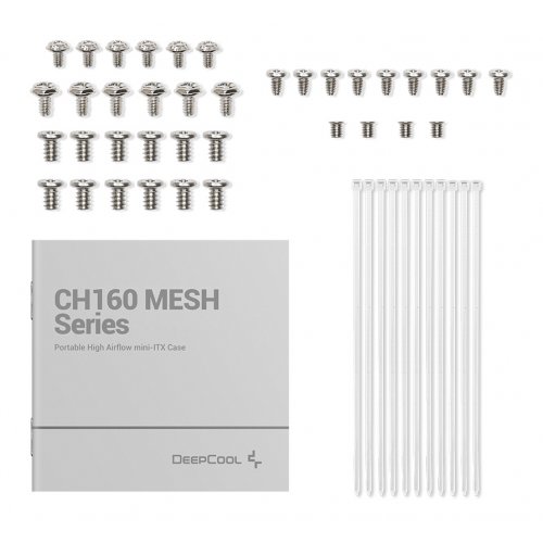 Корпус Deepcool CH160 Mesh без БЖ (R-CH160-WHNMI0-G-1) White купити з перевіркою сумісності: огляд, характеристики, ціна у Києві, Львові, Вінниці, Хмельницькому, Івано-Франківську, Україні | інтернет-магазин TELEMART.UA фото