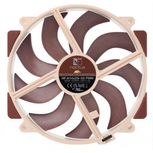 Кулер для корпуса Noctua NF-A14X25R G2 PWM купити з перевіркою сумісності: огляд, характеристики, ціна у Києві, Львові, Вінниці, Хмельницькому, Івано-Франківську, Україні | інтернет-магазин TELEMART.UA фото