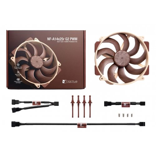 Кулер для корпуса Noctua NF-A14X25R G2 PWM купити з перевіркою сумісності: огляд, характеристики, ціна у Києві, Львові, Вінниці, Хмельницькому, Івано-Франківську, Україні | інтернет-магазин TELEMART.UA фото