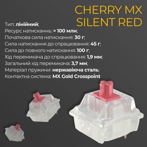 Купить Клавиатура Ducky One 3 RGB Cherry MX Silent Red (DKON2108ST-SUAPXCLAWSC1) Black - цена в Харькове, Киеве, Днепре, Одессе
в интернет-магазине Telemart фото