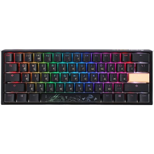 Купити Клавіатура Ducky One 3 Mini RGB Cherry MX Silent Red (DKON2161ST-SUAPXCLAWSC1) Black - ціна в Києві, Львові, Вінниці, Хмельницькому, Франківську, Україні | інтернет-магазин TELEMART.UA фото