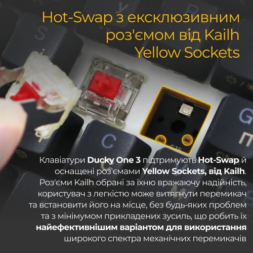 Купити Клавіатура Ducky One 3 Mini RGB Cherry MX Silent Red (DKON2161ST-SUAPXCLAWSC1) Black - ціна в Києві, Львові, Вінниці, Хмельницькому, Франківську, Україні | інтернет-магазин TELEMART.UA фото