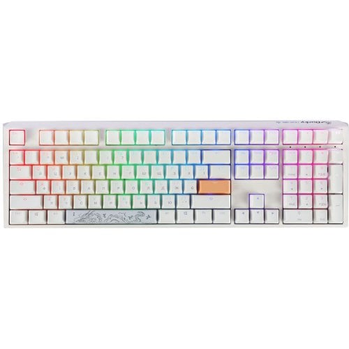 Купить Клавиатура Ducky One 3 RGB Cherry MX Blue (DKON2108ST-CUAPXPWWWSC1) White - цена в Харькове, Киеве, Днепре, Одессе
в интернет-магазине Telemart фото