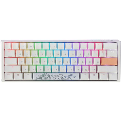 Купити Клавіатура Ducky One 3 Mini RGB Cherry MX Brown (DKON2161ST-BUAPXPWWWSC1) White - ціна в Києві, Львові, Вінниці, Хмельницькому, Франківську, Україні | інтернет-магазин TELEMART.UA фото