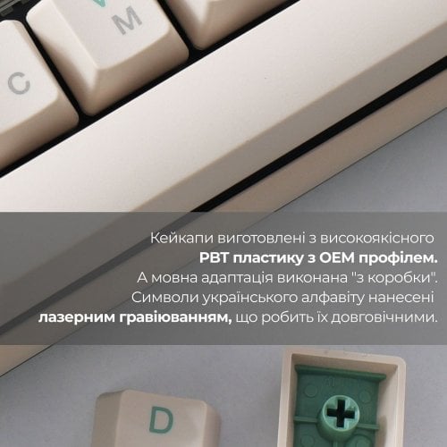 Купить Клавиатура Ducky One 3 Cherry MX Brown (DKON2108-BUAPXMAEGGC1) Matcha Cream - цена в Харькове, Киеве, Днепре, Одессе
в интернет-магазине Telemart фото