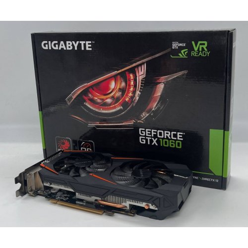 Відеокарта Gigabyte GeForce GTX 1060 WindForce 2X OC 6144MB (GV-N1060WF2OC-6GD) (Відновлено продавцем, 679006) купити з перевіркою сумісності: огляд, характеристики, ціна у Києві, Львові, Вінниці, Хмельницькому, Івано-Франківську, Україні | інтернет-магазин TELEMART.UA фото