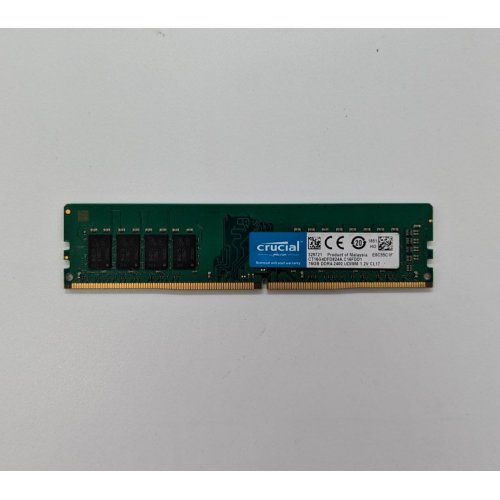 Озп Crucial DDR4 16GB 2400Mhz (CT16G4DFD824A) (Відновлено продавцем, 679030) купити з перевіркою сумісності: огляд, характеристики, ціна у Києві, Львові, Вінниці, Хмельницькому, Івано-Франківську, Україні | інтернет-магазин TELEMART.UA фото