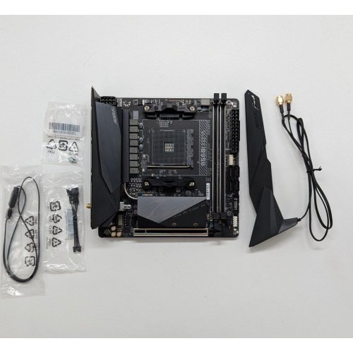 Материнська плата Gigabyte B550I AORUS PRO AX (sAM4, AMD B550) (Відновлено продавцем, 679073) купити з перевіркою сумісності: огляд, характеристики, ціна у Києві, Львові, Вінниці, Хмельницькому, Івано-Франківську, Україні | інтернет-магазин TELEMART.UA фото