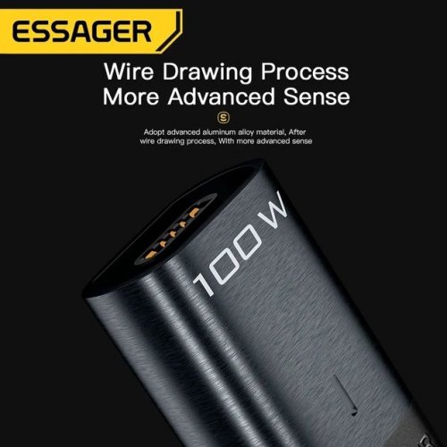 Кабель Essager KASS Magnetic USB Type-C to USB Type-C 100W 2m (EXCCXTT1-KSA0H) Gray купити в Україні: Київ, Львів, Хмельницький, Тернопіль, Івано-Франківськ | Низька ціна, відгуки, характеристики від TELEMART фото