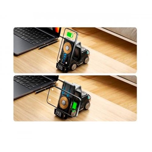 Бездротовий зарядний пристрій Essager Forklift Desktop Wireless Charger 15W (EWXZM-CC0G-Z) Gray купити в Україні | Telemart фото