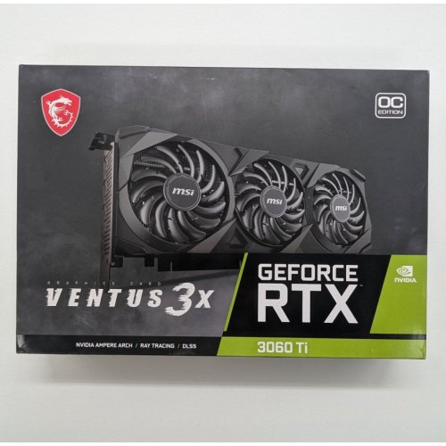 Відеокарта MSI GeForce RTX 3060 Ti VENTUS 3X OC 8192MB (RTX 3060 Ti VENTUS 3X 8G OC) LHR (Відновлено продавцем, 679344) купити з перевіркою сумісності: огляд, характеристики, ціна у Києві, Львові, Вінниці, Хмельницькому, Івано-Франківську, Україні | інтернет-магазин TELEMART.UA фото