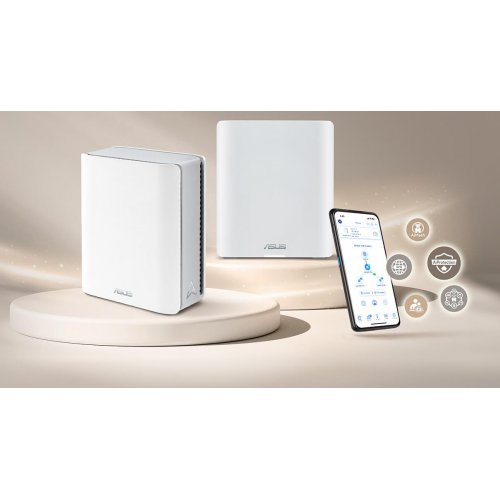 Купити Wi-Fi роутер Asus ZenWiFi BT8 (3-pack) White - ціна в Києві, Львові, Вінниці, Хмельницькому, Франківську, Україні | інтернет-магазин TELEMART.UA фото