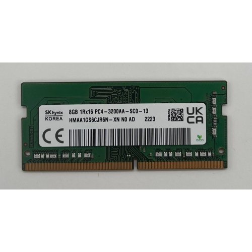 Озп Hynix SODIMM DDR4 8GB 3200Mhz (HMAA1GS6CJR6N-XN) (Відновлено продавцем, 679706) купити з перевіркою сумісності: огляд, характеристики, ціна у Києві, Львові, Вінниці, Хмельницькому, Івано-Франківську, Україні | інтернет-магазин TELEMART.UA фото