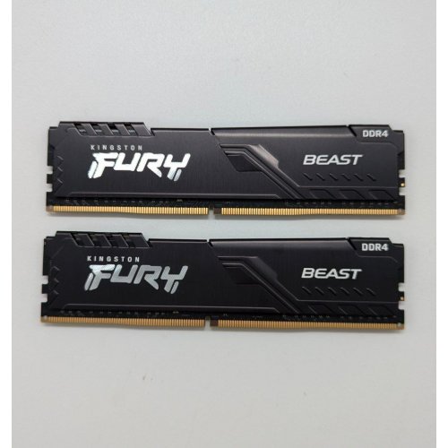 Купить Озу Kingston DDR4 32GB (2x16GB) 3600Mhz FURY Beast Black (KF436C18BBK2/32) (Восстановлено продавцом, 679747) с проверкой совместимости: обзор, характеристики, цена в Киеве, Днепре, Одессе, Харькове, Украине | интернет-магазин TELEMART.UA фото