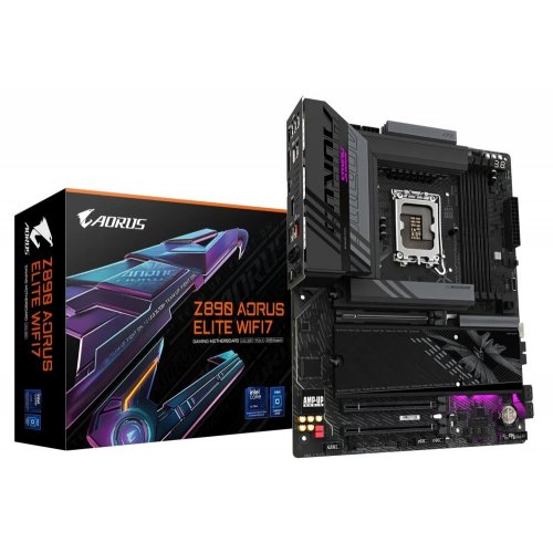 Купить Материнская плата Gigabyte Z890 AORUS ELITE WIFI7 (s1851, Intel Z890) с проверкой совместимости: обзор, характеристики, цена в Киеве, Днепре, Одессе, Харькове, Украине | интернет-магазин TELEMART.UA фото