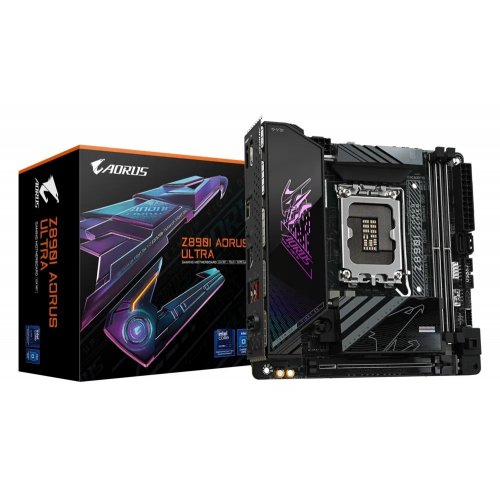 Купить Материнская плата Gigabyte Z890I AORUS ULTRA (s1851, Intel Z890) с проверкой совместимости: обзор, характеристики, цена в Киеве, Днепре, Одессе, Харькове, Украине | интернет-магазин TELEMART.UA фото