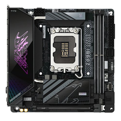 Купить Материнская плата Gigabyte Z890I AORUS ULTRA (s1851, Intel Z890) с проверкой совместимости: обзор, характеристики, цена в Киеве, Днепре, Одессе, Харькове, Украине | интернет-магазин TELEMART.UA фото